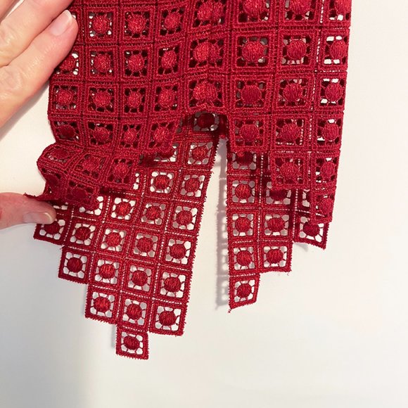 AKRIS - Brand New Red Stickerel - Embroidery Jacket - Sz 16 - Picture 5 of 12